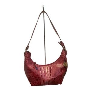 Brahmin Croc Embossed Handbag